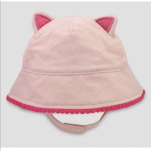 Cat & Jack Baby Girls’ Kitty Poms Woven Hat